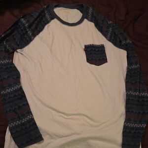 Levis Patterned Long Sleeve Raglan Shirt